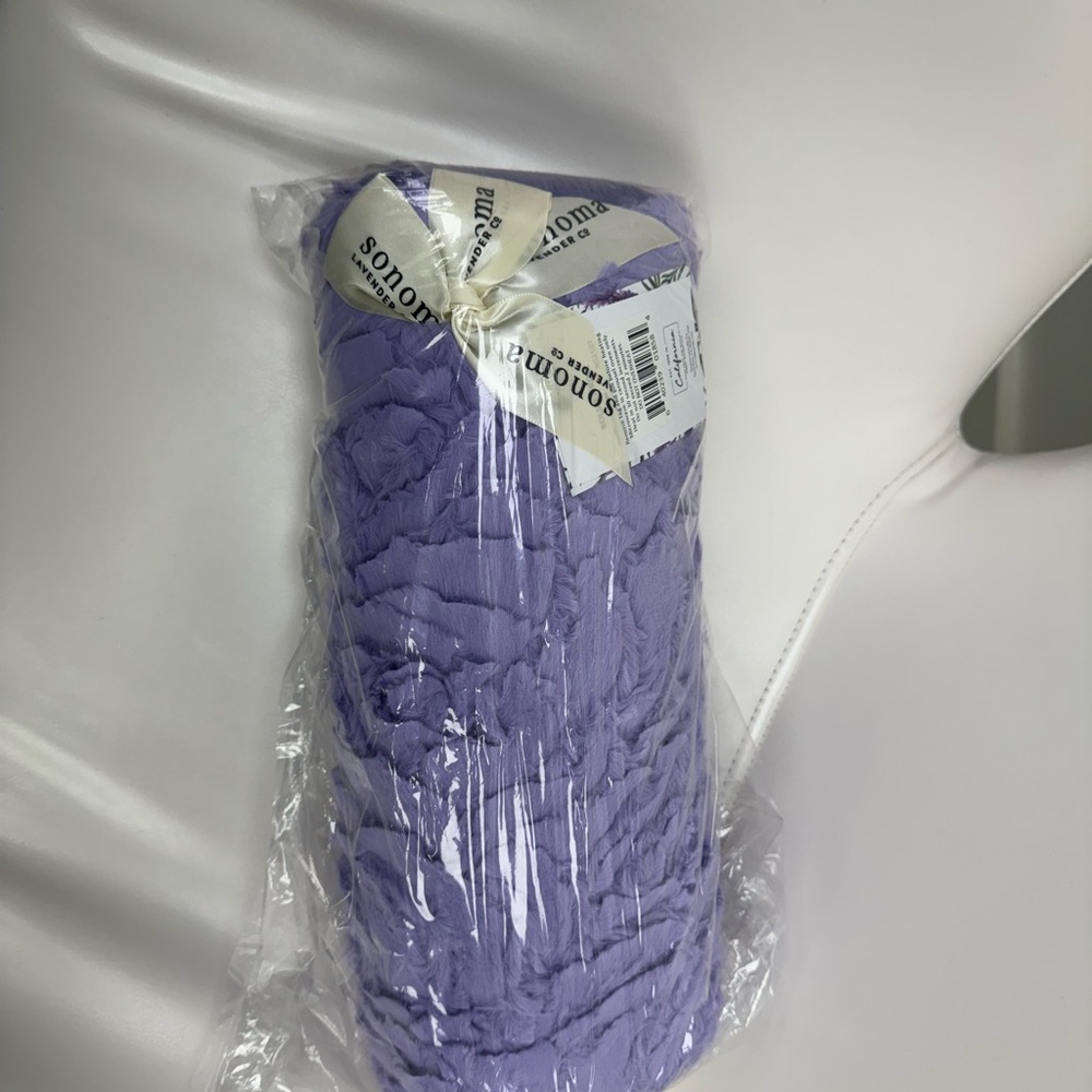 Sonoma Lavender Spa Bolster Roll in Bellflower Rose Purple Heatable NEW